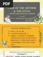 5 - Care of The Mother and The Fetus