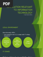 Legislation Relevant To Information Technology