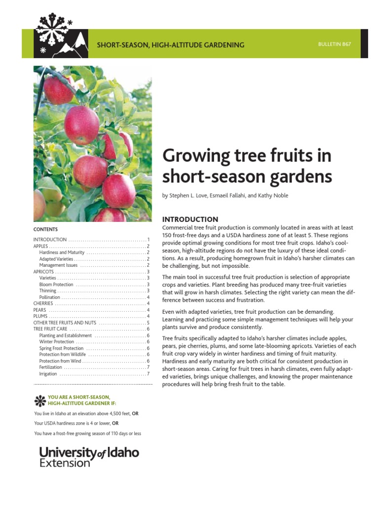 Growing Tree Fruits in Short-Season Gardens | PDF | Trees | Apple