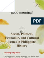 Chapter-4 Social, Political, Economic, and Cultural Issues in Philippine History