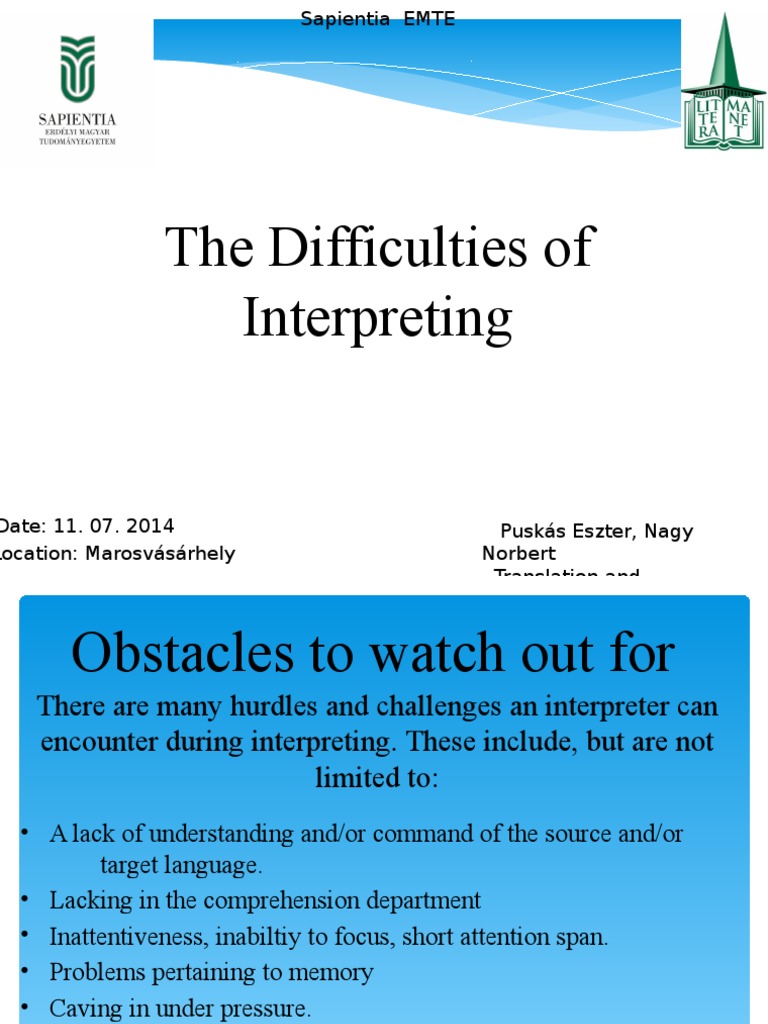 Interpreting Challenges and Solutions | PDF | Language Interpretation ...