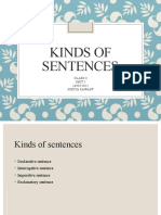 Kinds of Sentences - Class 4
