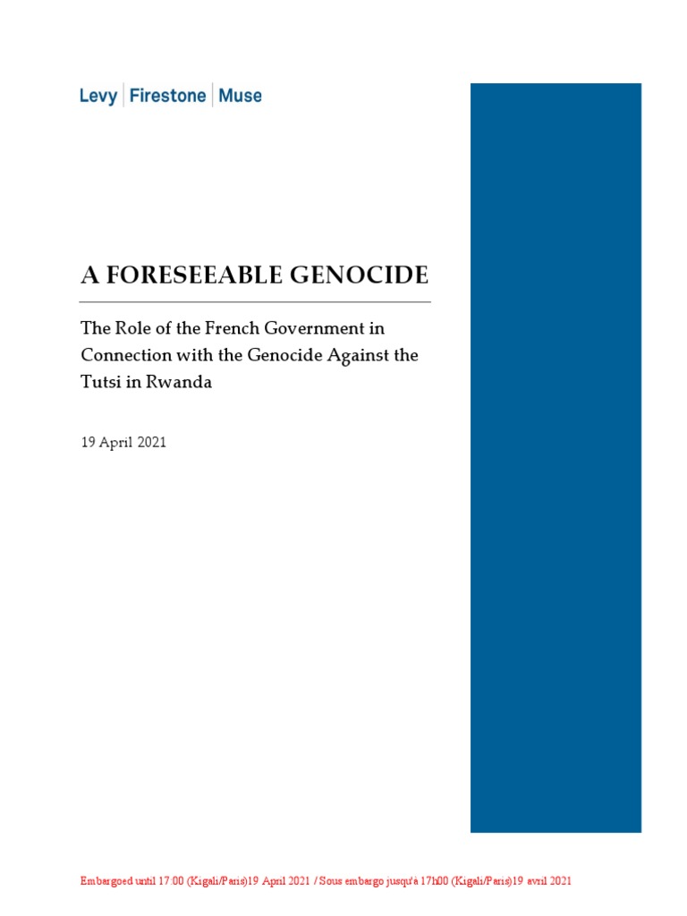 Rwanda Rapport Muse Avr 2021 Pdf Rwandan Genocide Hutu