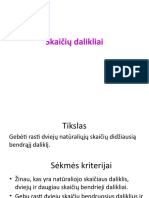 1.2 Skaičių Dalikliai