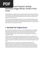 Strategi Pasar McD - KWU