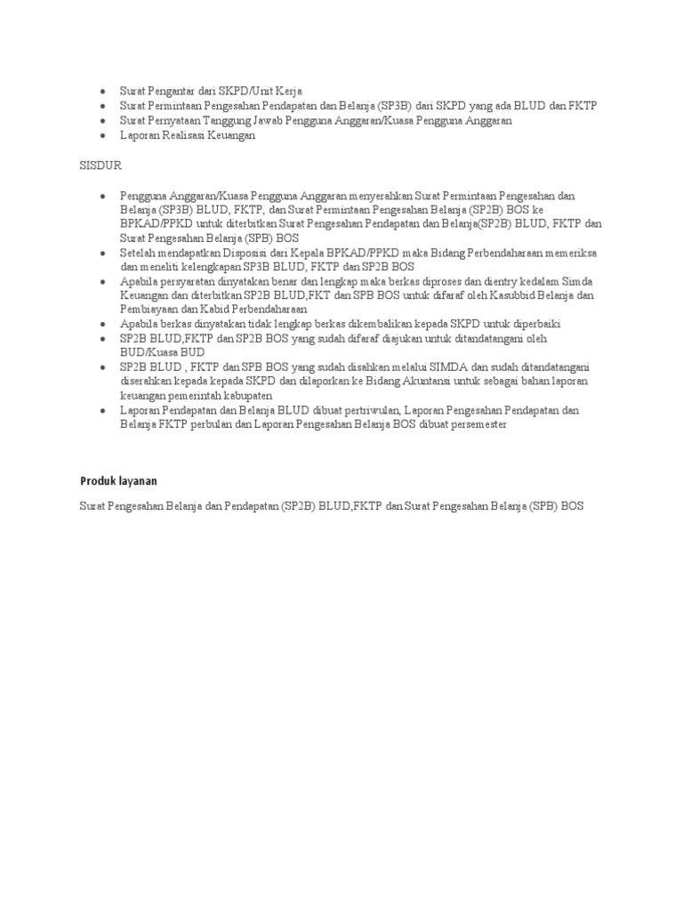 Prosedur SP2B dan SP3B untuk SKPD | PDF