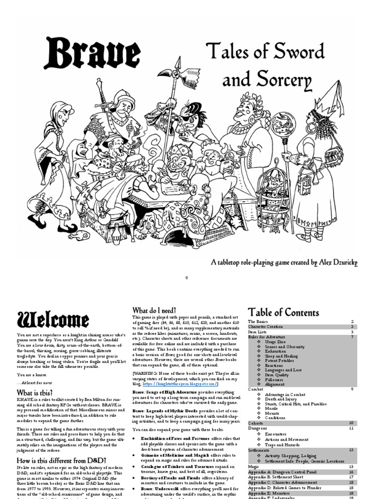 Brave 1.9 Playtest Download Free PDF Dungeons & Dragons