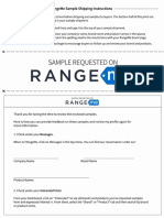 RangeMe Sample Shipping Instructions