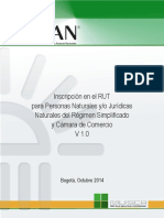 Inscripcion en El Rut Para Personas Naturales y o Juridicas Naturales Del Regimen Simplificado y Camara de Comercio