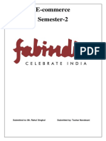 E-Commerce Semester-2: Submitted To: Mr. Rahul Singhal Submitted By: Tushar Nandwani