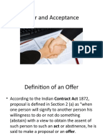 Offer, Acceptance, Consideration and Performance