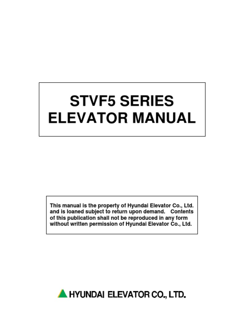 2.STVF5 Series Elevator Manual Ver3 PDF Door Electrical Connector
