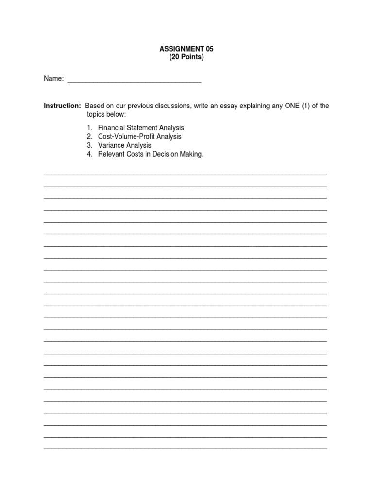Assignment 05 | PDF