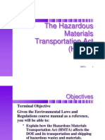 The Hazardous Materials Transportation Act (HMTA)