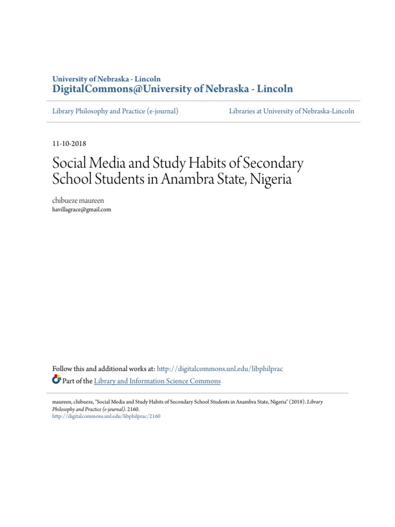Social Media's Impact on Student Study Habits | PDF | Social Media ...