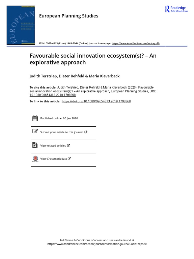 Favourable Social Innovation Ecosystem(s) - An Explorative | PDF ...