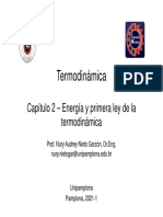 Capítulo 2, Termodinámica, Energía y Primera Ley de La Termodinámica, 2021-2