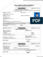 NSOU Renewal Studentship Certificate