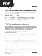 FIRST Site Visit Requirements and Assessment: Tlp:White