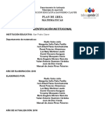 PLN de Área Matematicas G9abcde