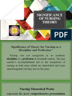 Significance of Nursing Theory