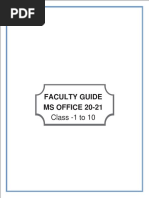 Faculty Guide Class 1st To 8th 2020-21