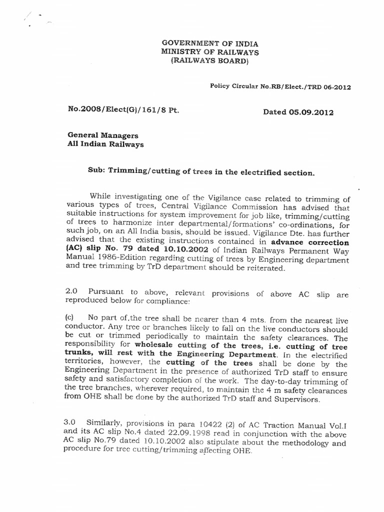 Tree Trimming Letter Dated 05.09.12 PDF Government