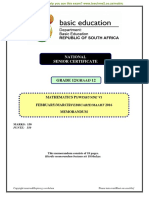 Mathematics P1 Feb-March 2016 Eng & Afr Memo