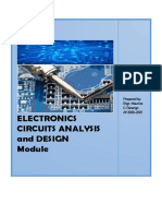 Electronics Circuits Analysis and Design: Prepared By: Engr. Maurine C. Panergo AY 2020-2021