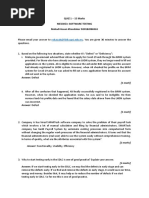 QUIZ 1 - 15 Marks Mes3053: Software Testing Mahadi Hasan Khandaker D20182086561