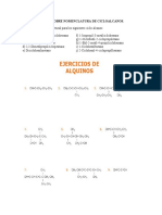 Taller Sobre Nomenclatura de Cicloalcanos