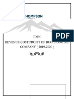 Revenue Cost Profit of Buoi Hong Nip COMPANY (2019-2020) : Topic