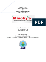 A Report On Industrial Visit TO Sadhupul-Kandaghat: Minchy Food Product LTD