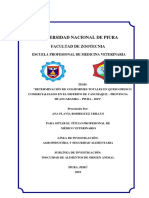 Determinación de Coliformes Totales en Queso Fresco Comercializado en El Distrito de Canchaque - Provincia Huancabamba - Piura - 2019