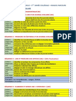 Planification Annuelle - 2 Année Collégiale - Manuel Parcours Période Iii: Le Journal Scolaire