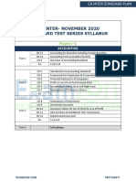 Ca Inter-November 2020 Standard Test Series Syllabus: Paper:-1