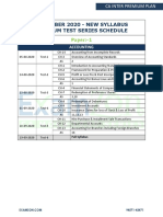 November 2020 - New Syllabus Premium Test Series Schedule: Paper:-1