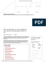 ABC of Money: Direct Tax and Indirect Tax: Know The Difference, Types, Benefits and Disadvantages of Both The Tax