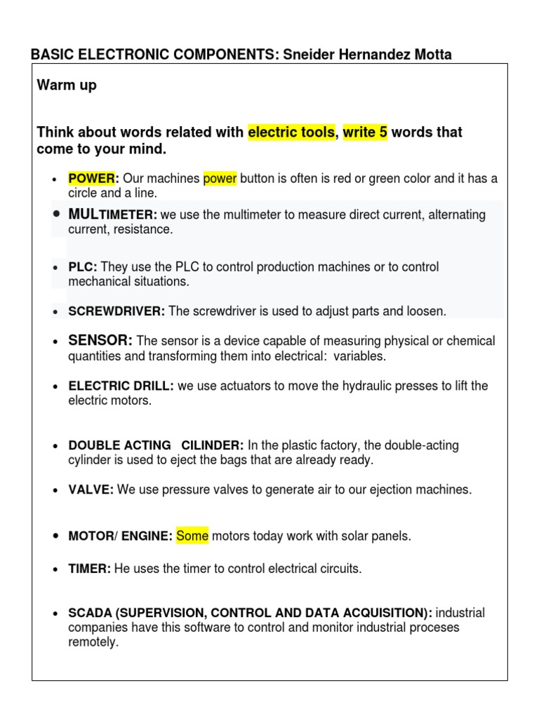 Essential Electronic Components Guide | PDF | Electrical Network | Voltage
