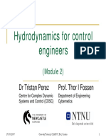 Hydrodynamics For Control Engineers: (Module 2)