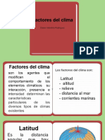 Factores del clima: latitud, altitud, relieve, distancia al mar y corrientes marinas