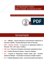 Planos de Regularização Fundiária: Gestão, Legislação e Programas