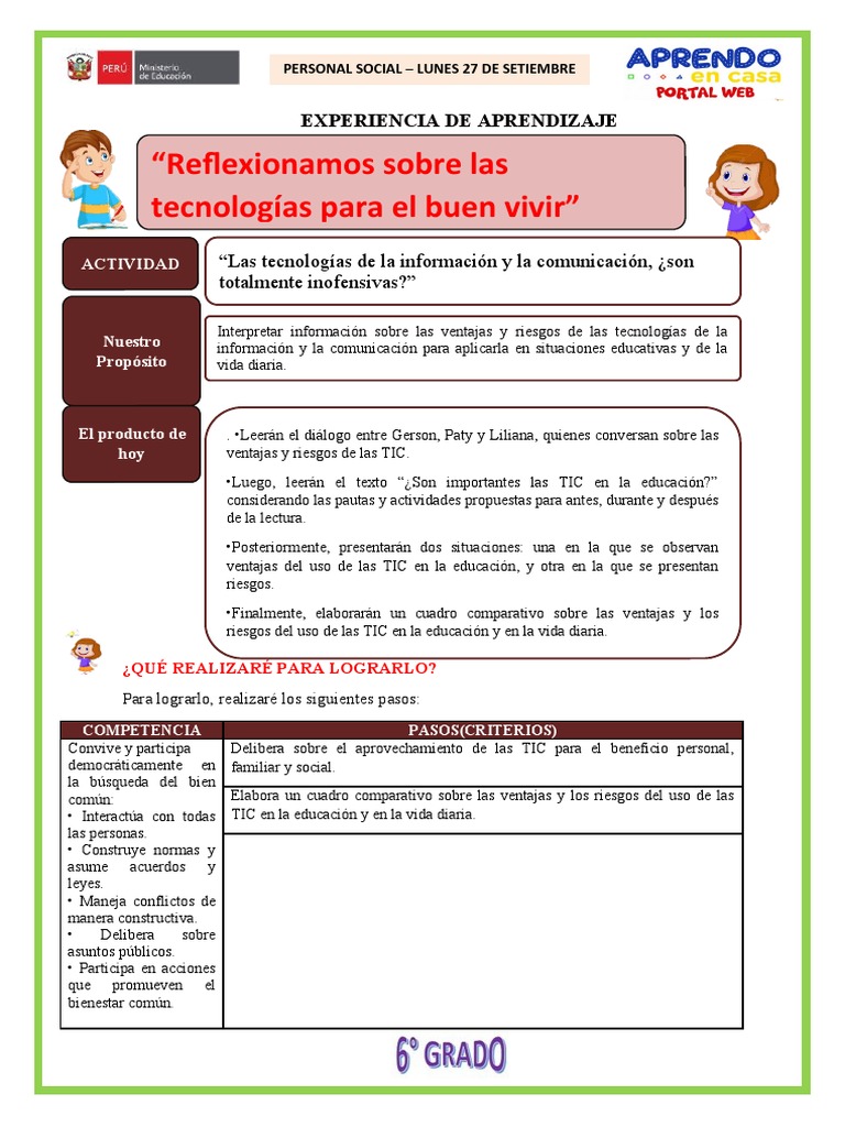 Ficha de Trabajo Personal Social D1 | PDF | Servicio de redes sociales ...