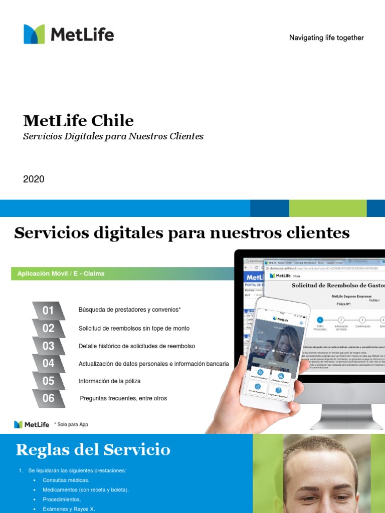 Servicios Digitales MetLife Chile | PDF | Aplicación movil | Red mundial