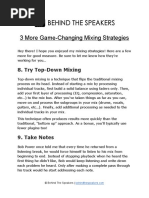 3 More Game-Changing Mixing Strategies: 8. Try Top-Down Mixing