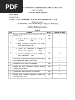 Cao Question Bank Unit 1-5 BT Format 2020-2021