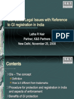 Gis: Select Legal Issues With Reference To Gi Registration in India