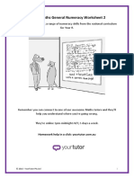 Year 8 Maths General Numeracy Worksheet 2: © 2016 - Yourtutor Pty LTD