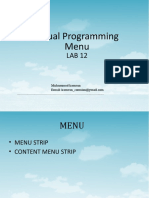 Visual Programming Menu: Muhammad Kamran