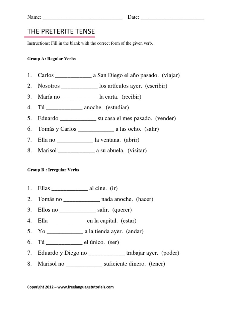 preterite-exercises-spanish-pdf